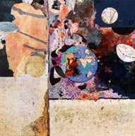 Marla Fields, Midnight, 2015, 12 x 12, Mixed Media on Paper